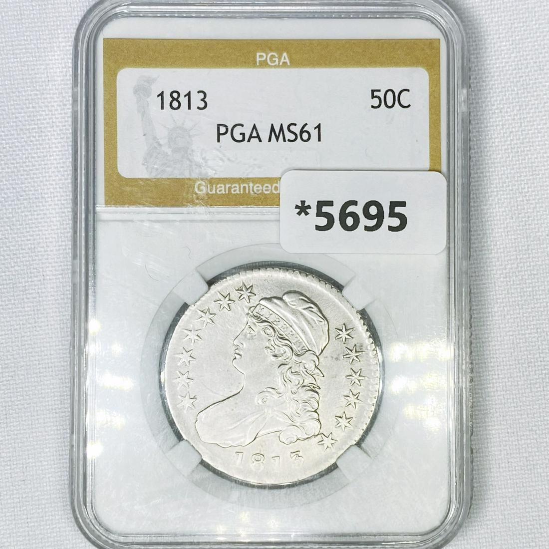 1813 Capped Bust Half Dollar PGA-MS61 (1 of 2)