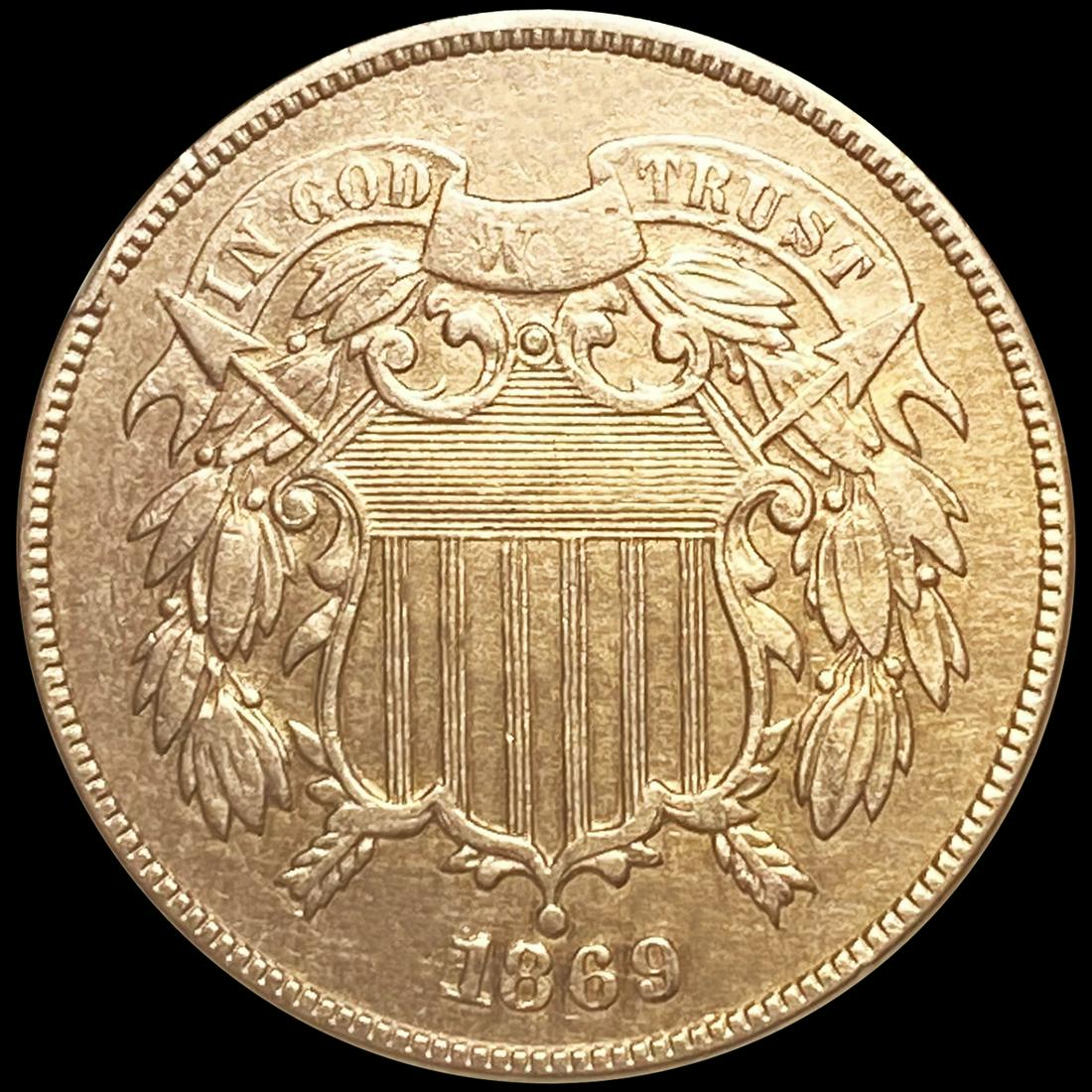 1869 Two Cent Piece CLOSELY UNCIRCULATED (1 of 2)