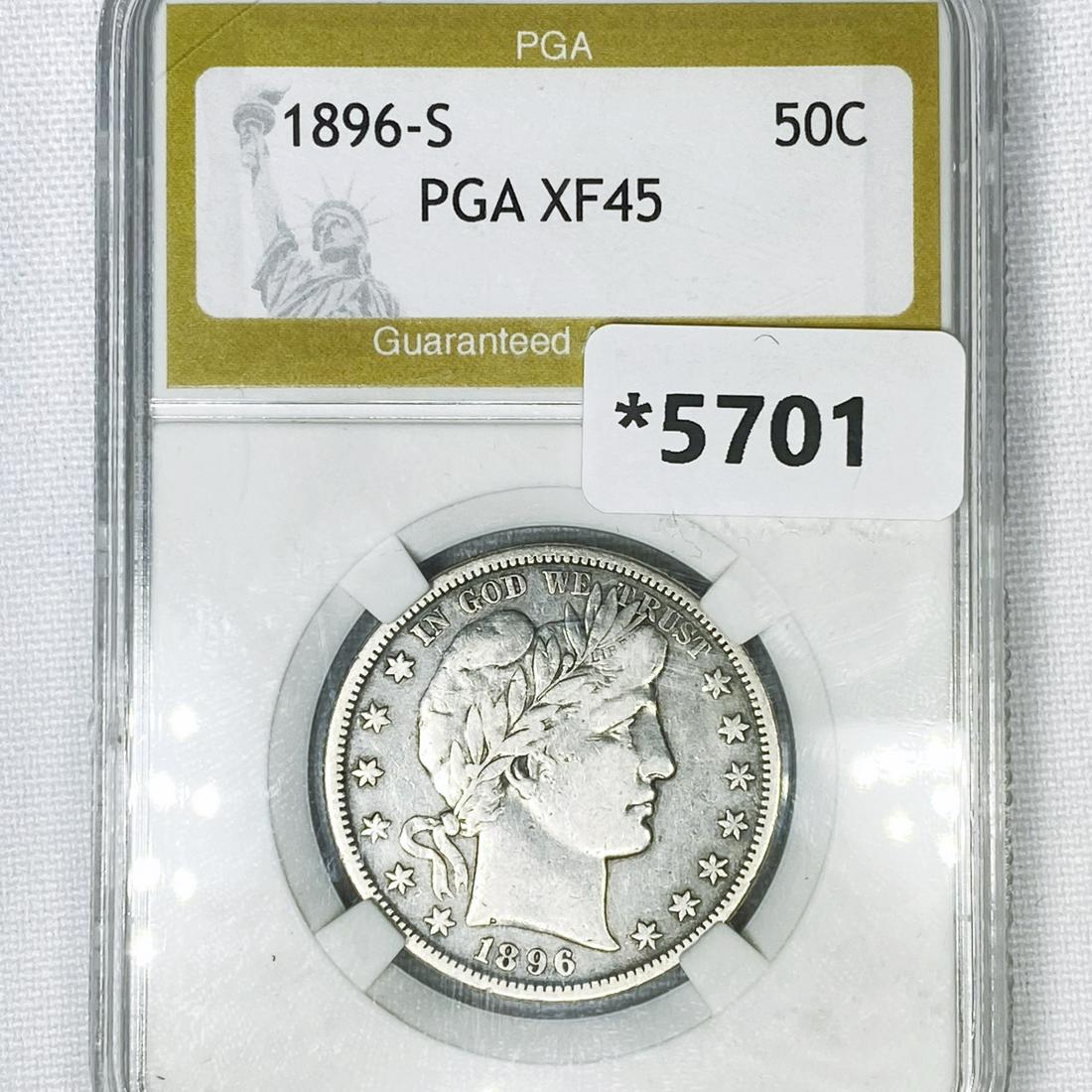 1896-S Barber Half Dollar PGA-XF45 (1 of 2)