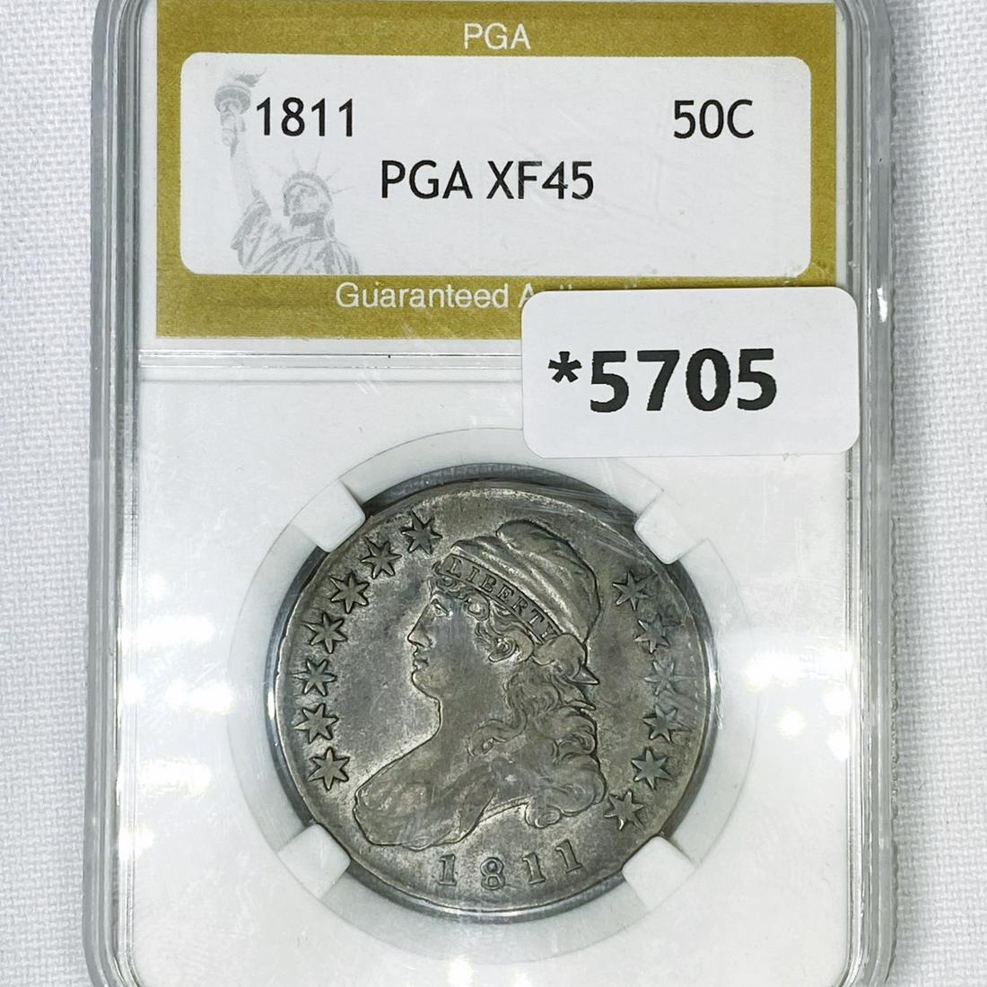 1811 Capped Bust Half Dollar PGA-XF45 (1 of 2)