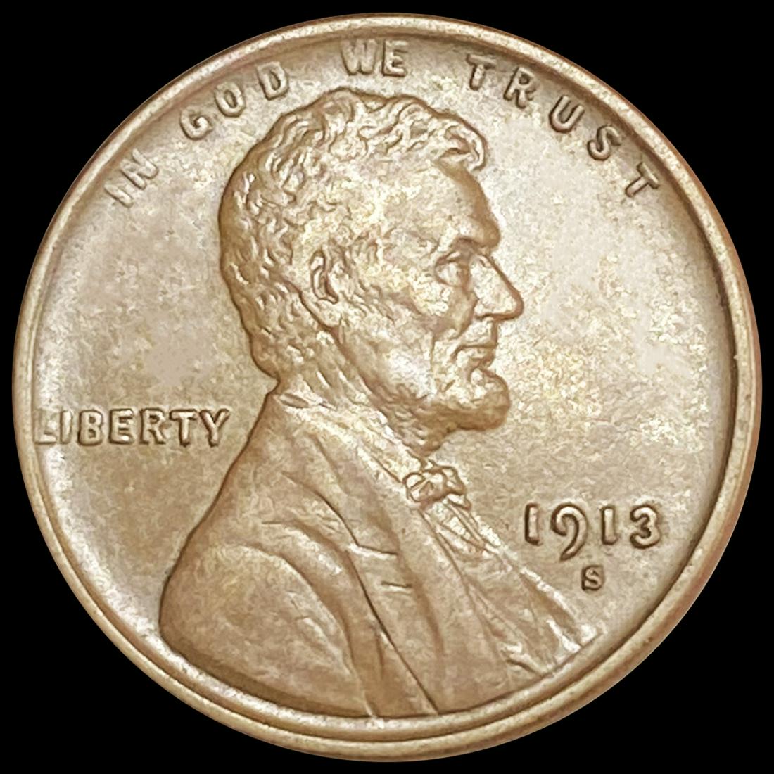 1913-S Wheat Cent CLOSELY UNCIRCULATED (1 of 2)