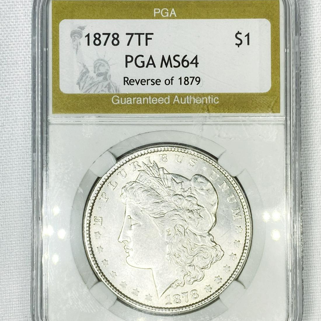 1878 7TF Morgan Silver Dollar PGA-MS64 Rev of 79 (1 of 2)