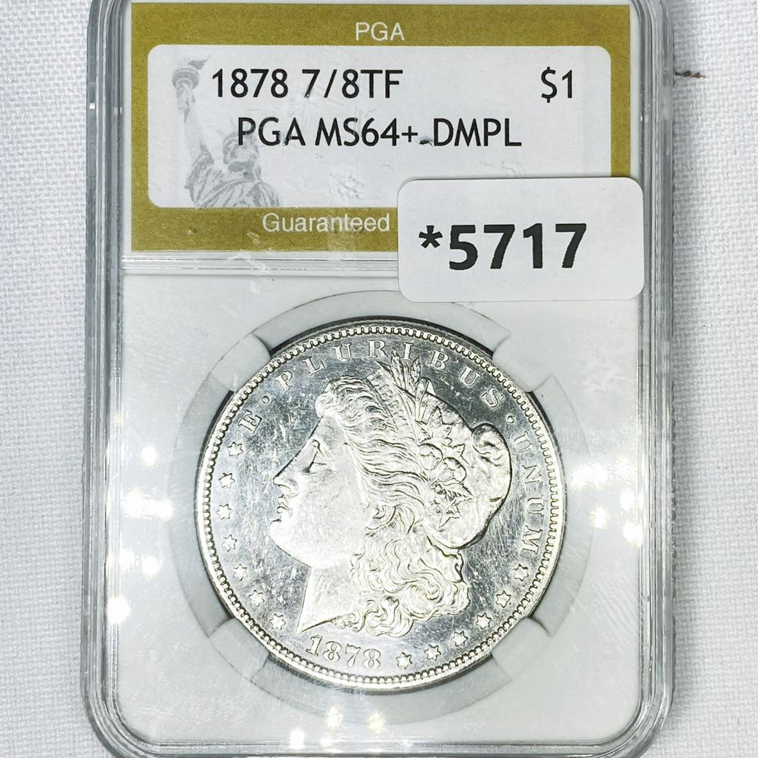 1878 7/8TF Morgan Silver Dollar PGA-MS64+ DMPL (1 of 2)