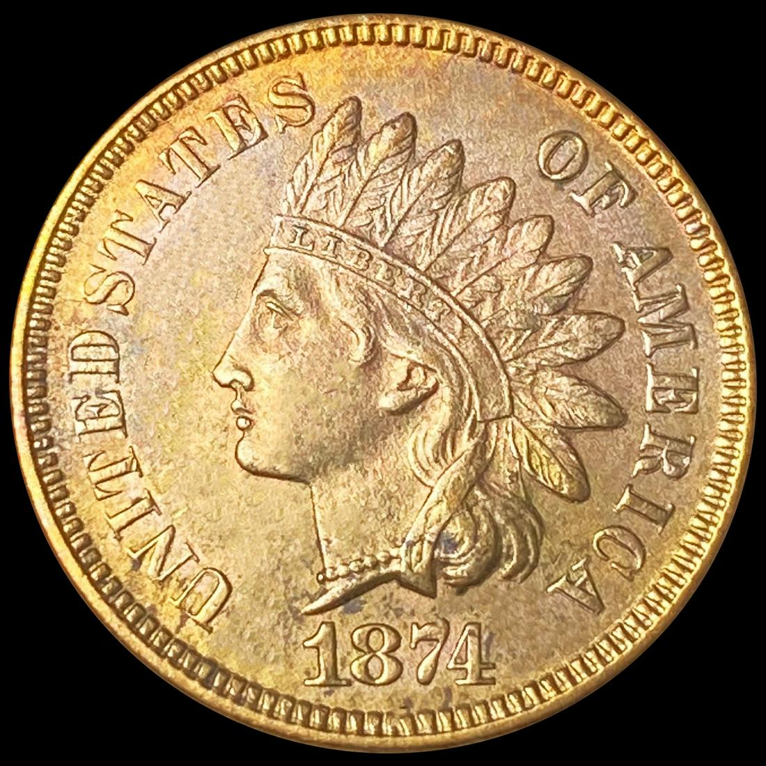 1874 RB Indian Head Cent UNCIRCULATED (1 of 2)