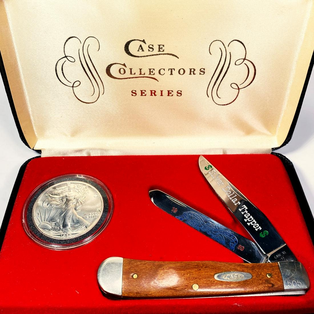 1989 Trapper Silver Eagle & Pocket Knife -Proof (1 of 2)