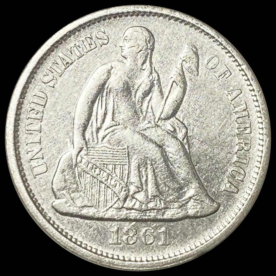 1861 Seated Liberty Dime UNCIRCULATED (1 of 2)