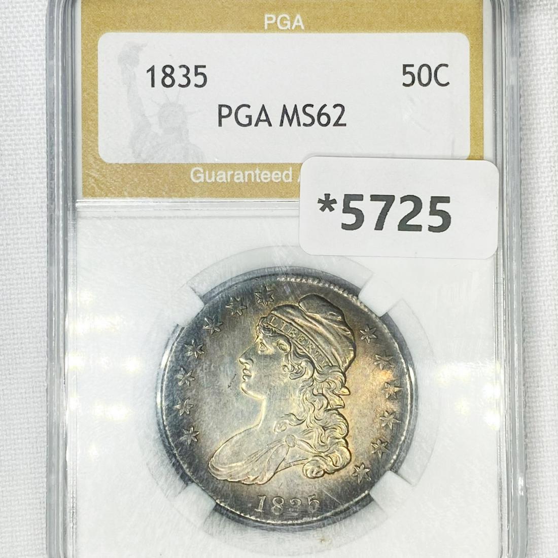 1835 Capped Bust Half Dollar PGA-MS62 (1 of 2)