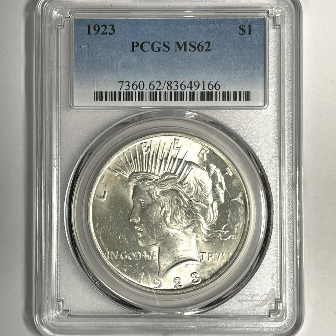 1923 Silver Peace Dollar PCGS-MS62 (1 of 2)