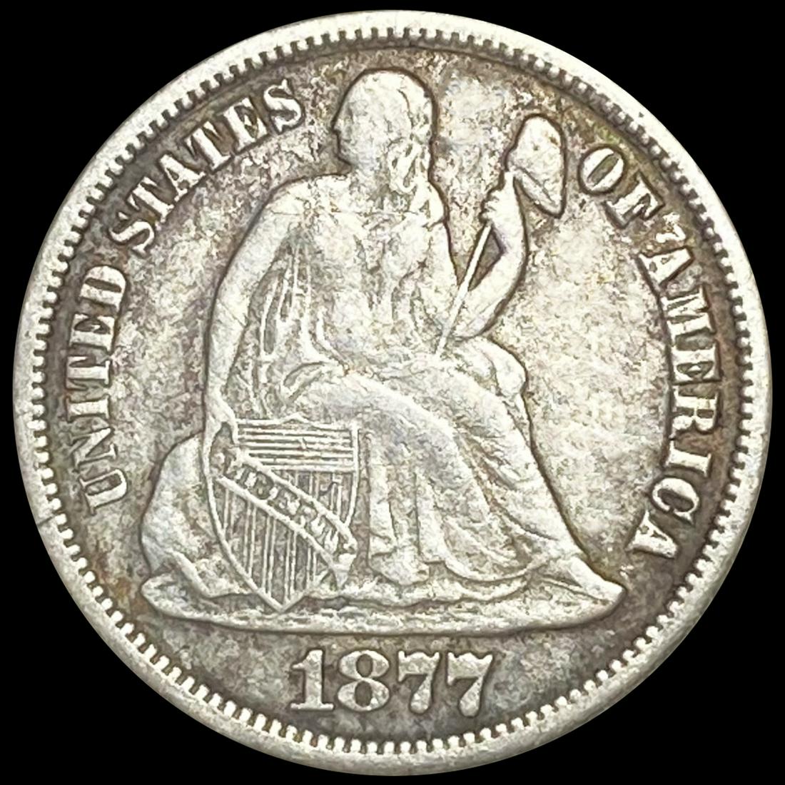 1877-CC Seated Liberty Dime CLOSELY UNCIRCULATED (1 of 2)