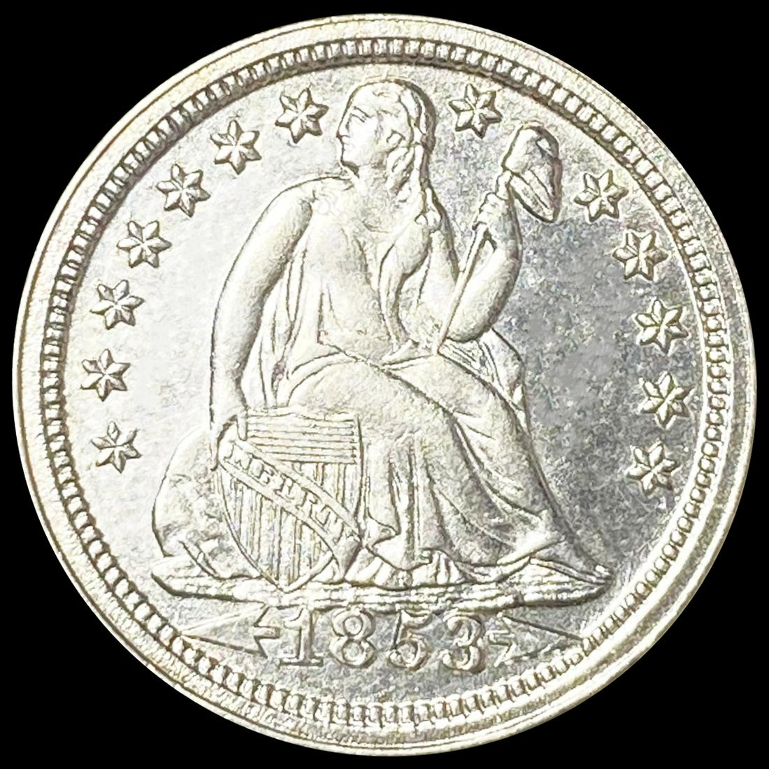 1853 Arrows Seated Liberty Dime UNCIRCULATED (1 of 2)