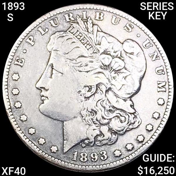 1893-S Key Date Morgan Silver Dollar LIGHTLY CIRC (1 of 2)