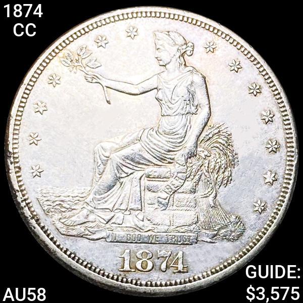1874-CC Trade Silver Dollar CHOICE AU (1 of 2)