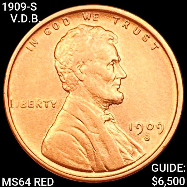 1909-S V.D.B. Lincoln Wheat Cent CHOICE BU RED (1 of 2)