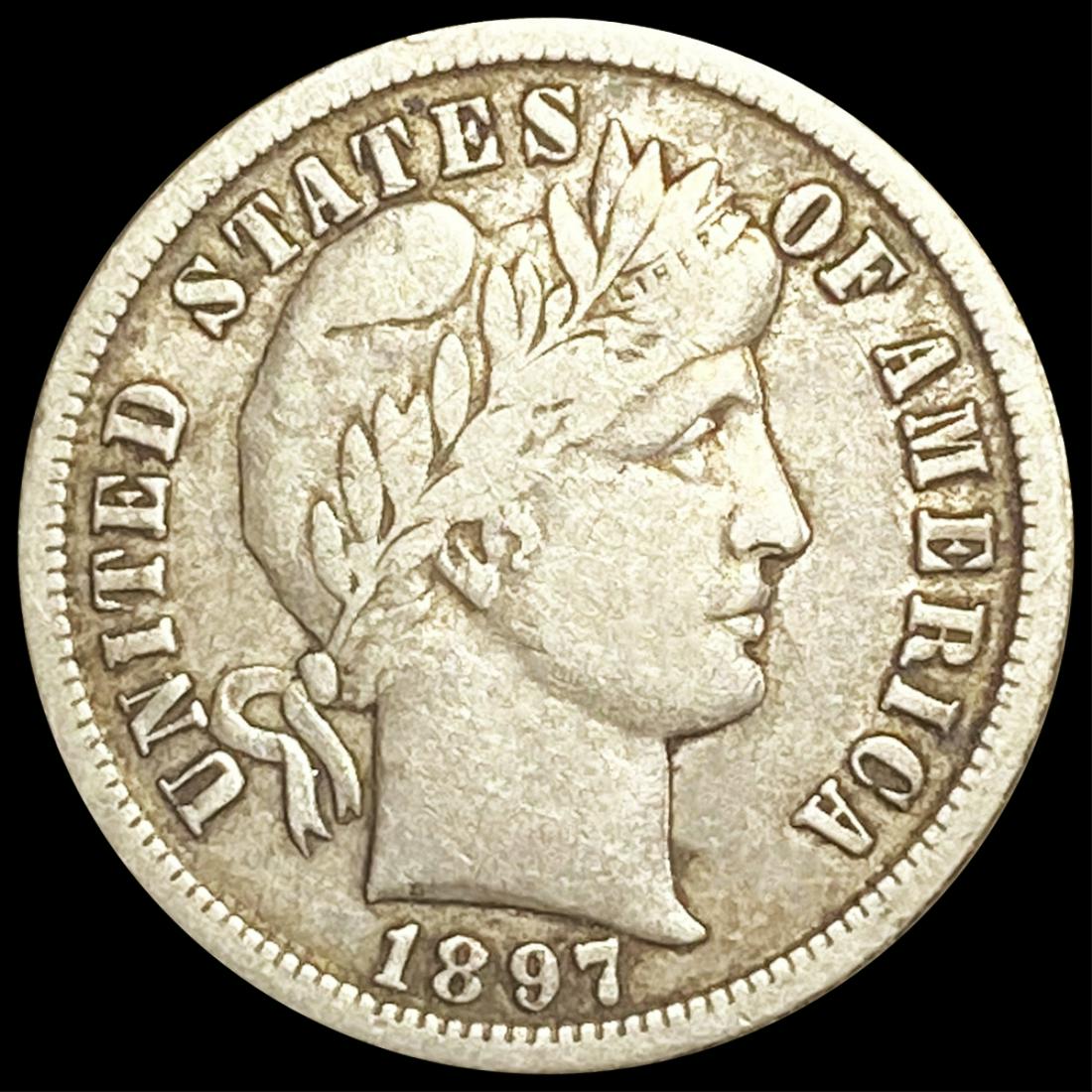 1897-S Barber Dime ABOUT UNCIRCULATED (1 of 2)