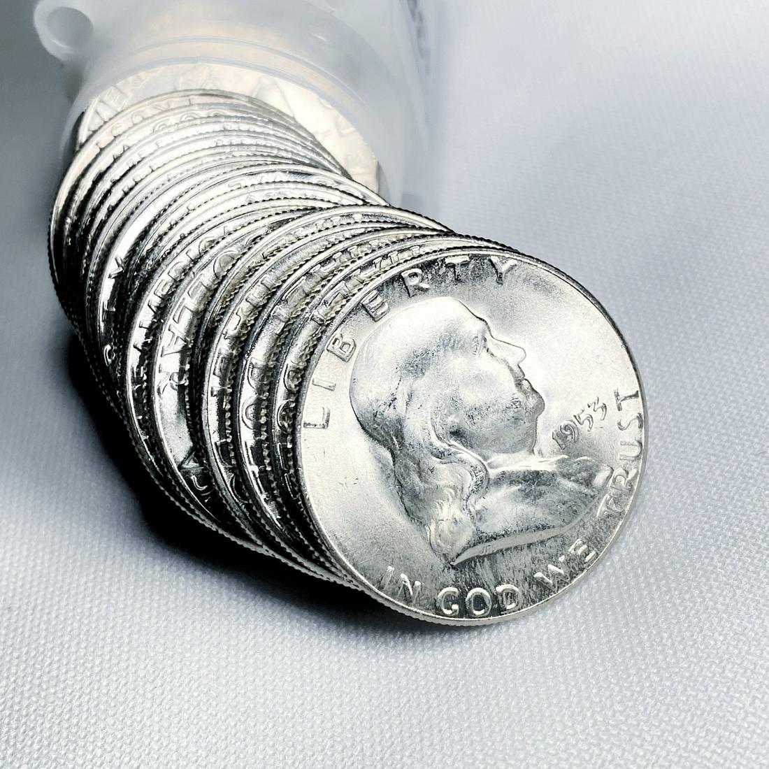 1953-S Franklin Half Dollar Roll (20) - BU (1 of 4)