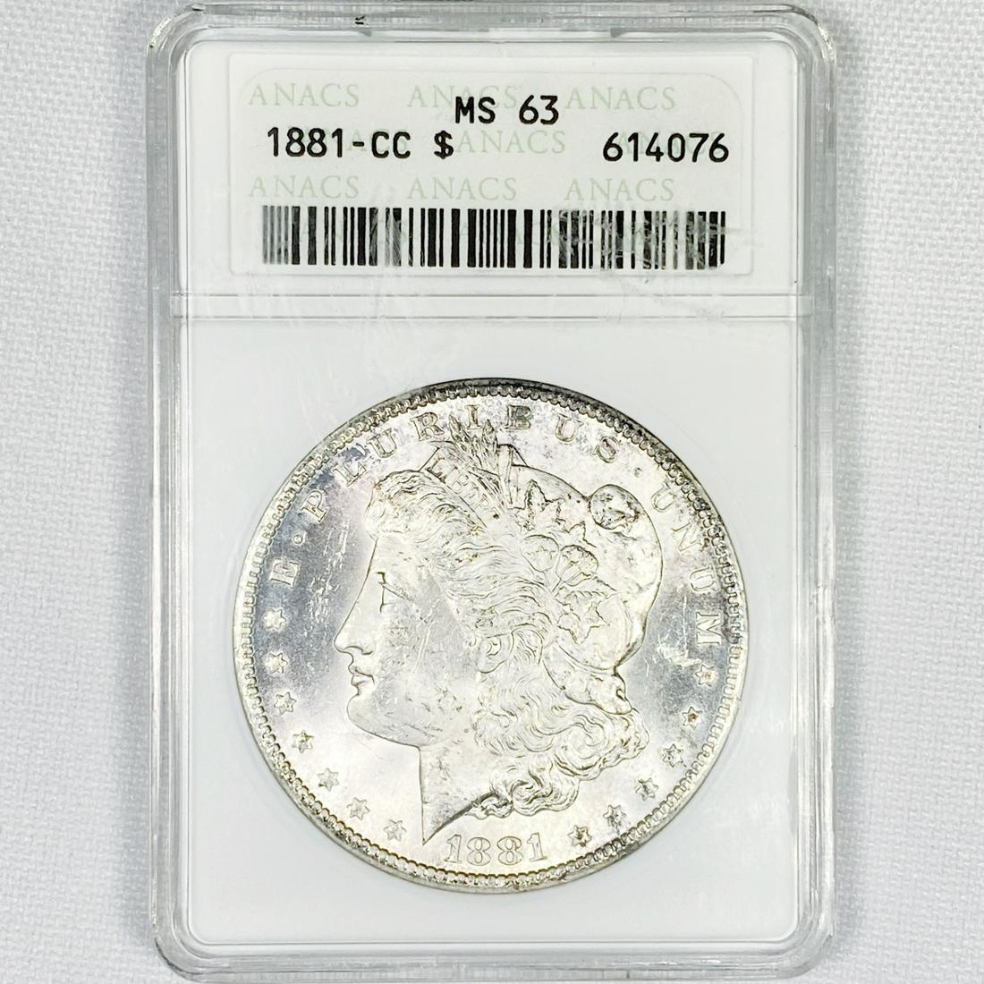 1881-CC Morgan Silver Dollar ANACS-MS63 (1 of 2)