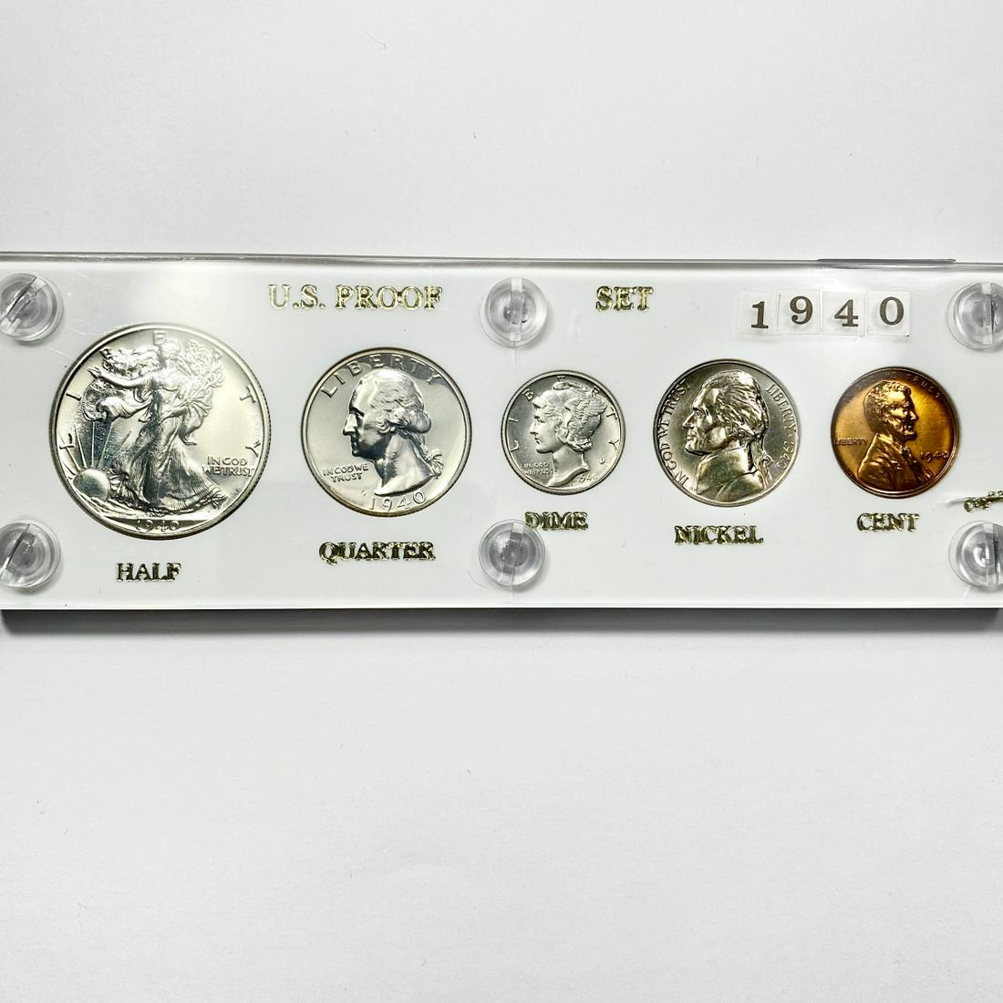 1940 Proof Set (5) Coins (1 of 2)