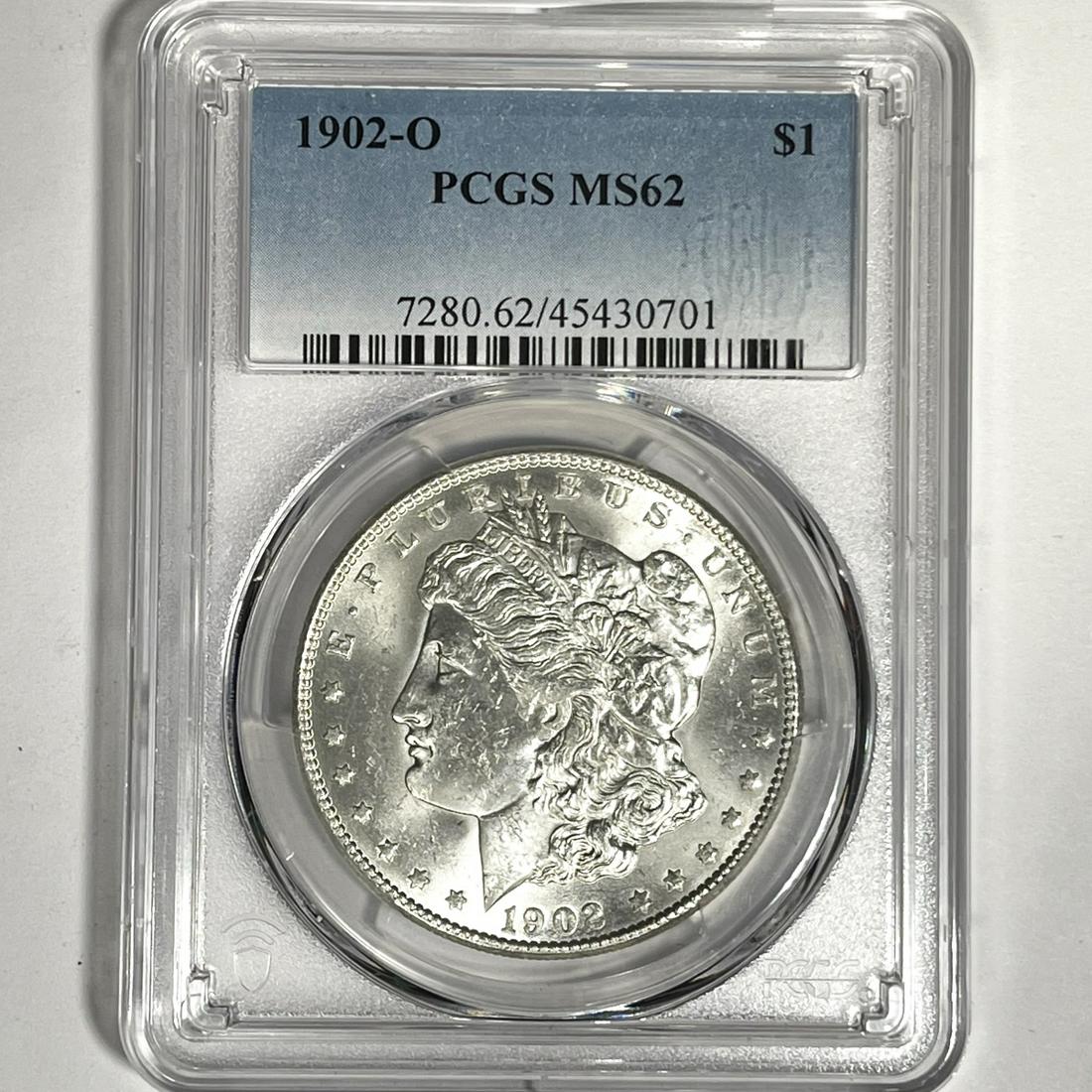 1902-O Morgan Silver Dollar PCGS-MS62 (1 of 2)