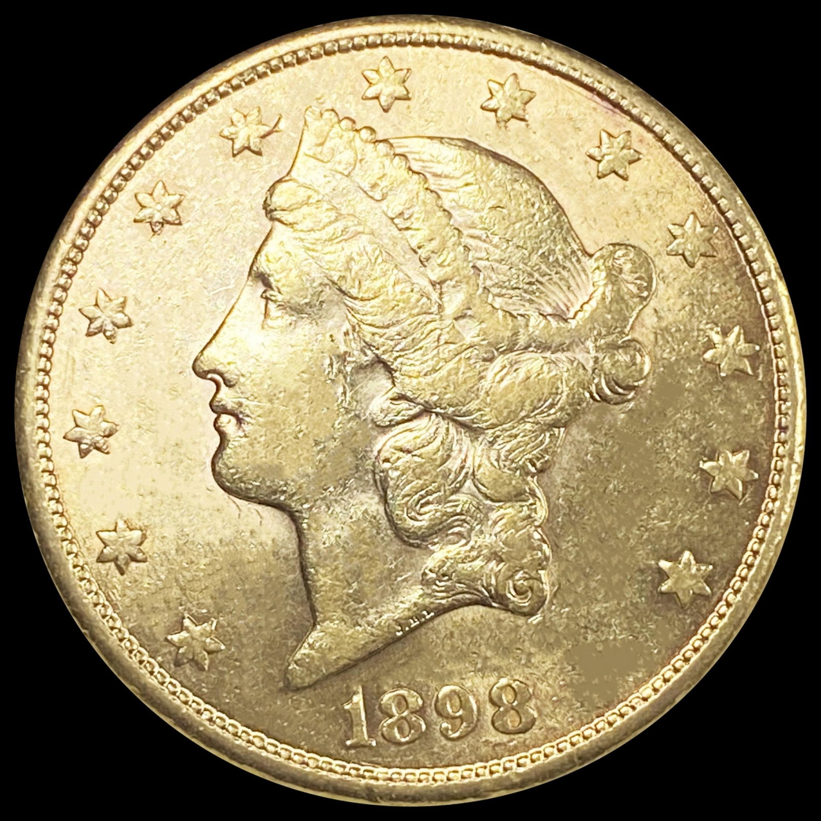 1898-S $20 Gold Double Eagle CLOSELY UNCIRCULATED (1 of 2)