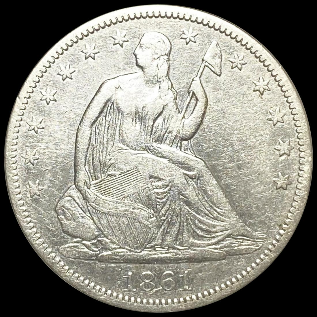1861 Seated Liberty Half Dollar NEARLY UNC (1 of 2)