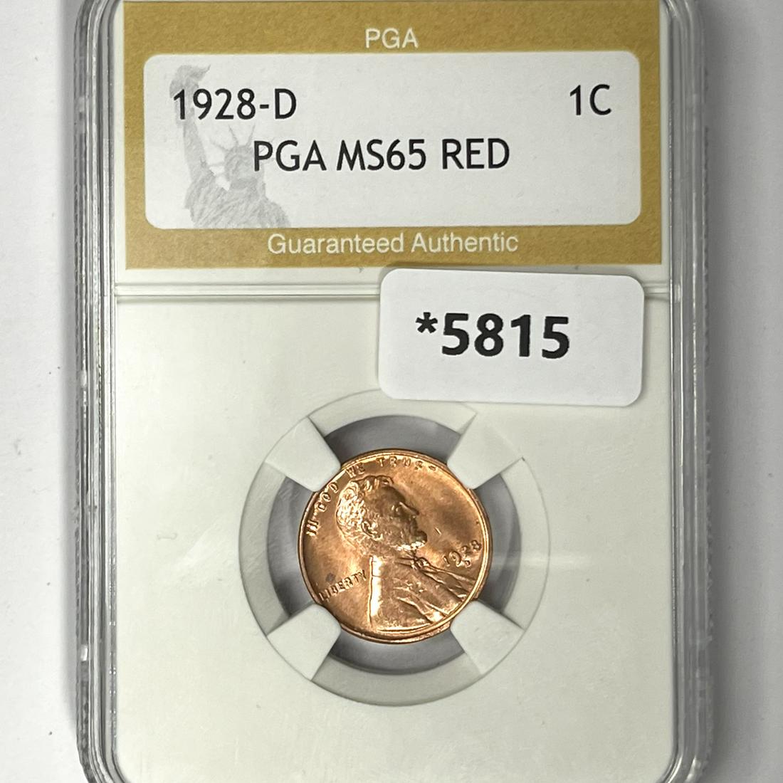 1928-D Wheat Cent PGA-MS65 RED (1 of 2)