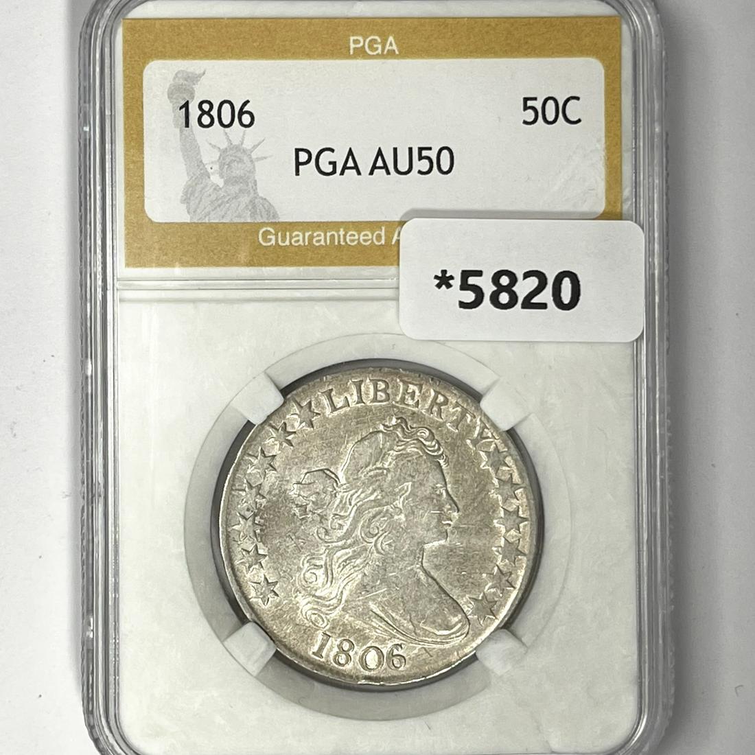 1806 Draped Bust Half Dollar PGA-AU50 (1 of 2)