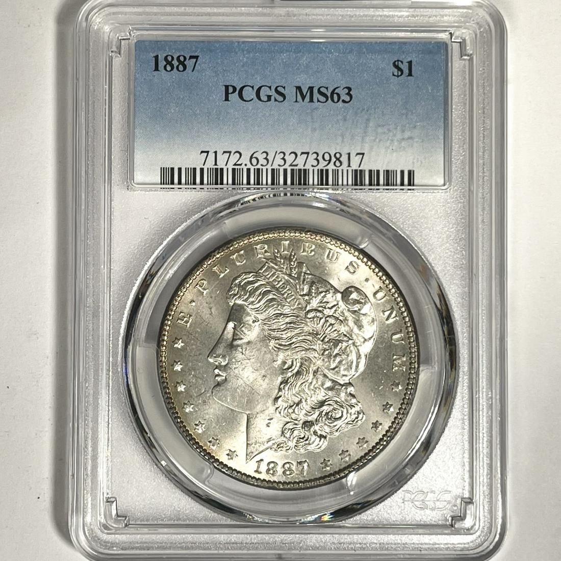 1887 Morgan Silver Dollar PCGS-MS63 (1 of 2)