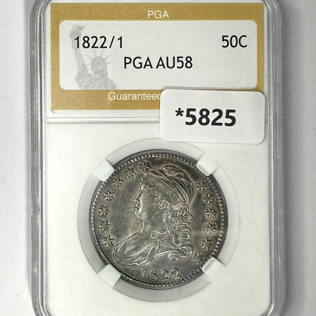 1822/1 Capped Bust Half Dollar PGA-AU58 (1 of 2)