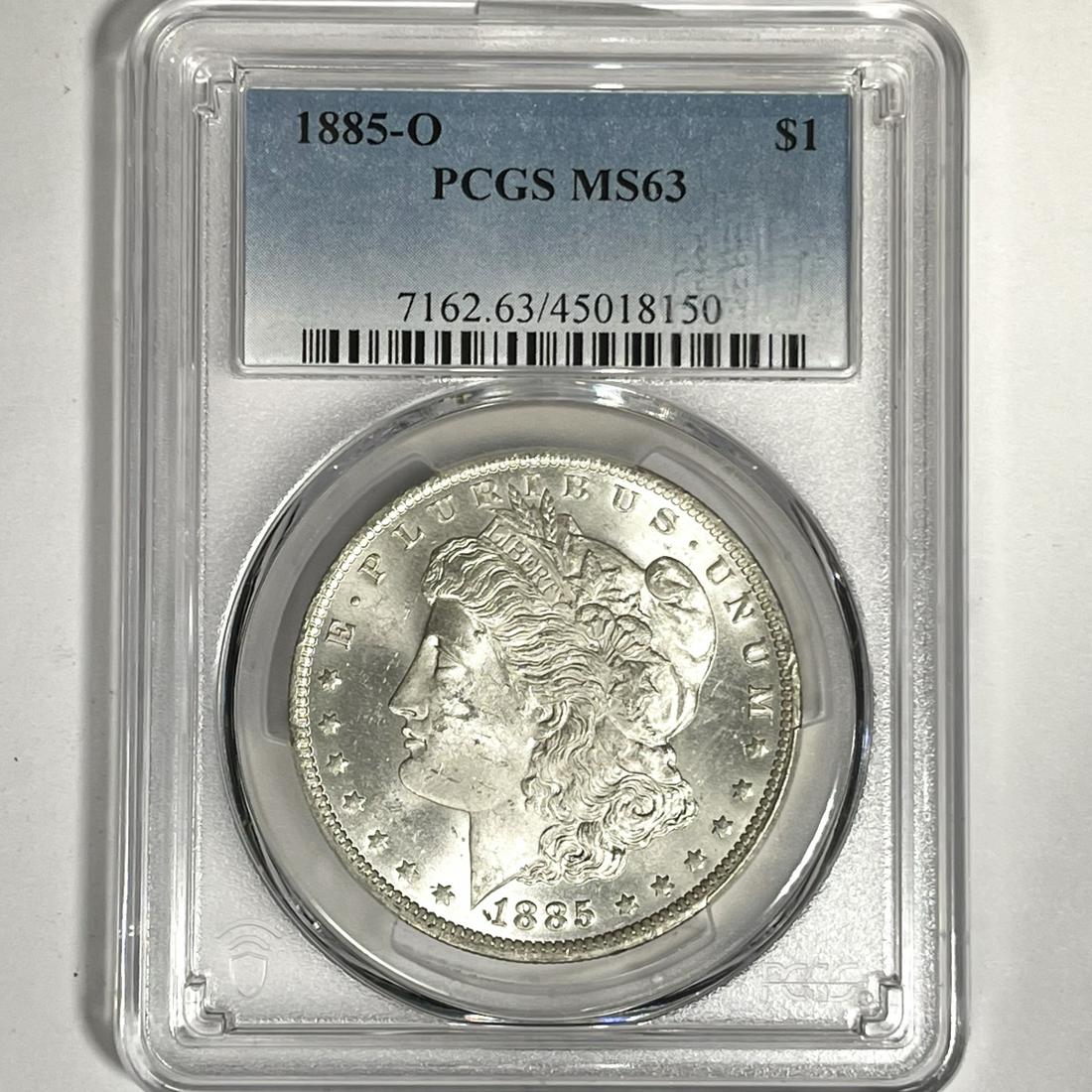 1885-O Morgan Silver Dollar PCGS-MS63 (1 of 2)