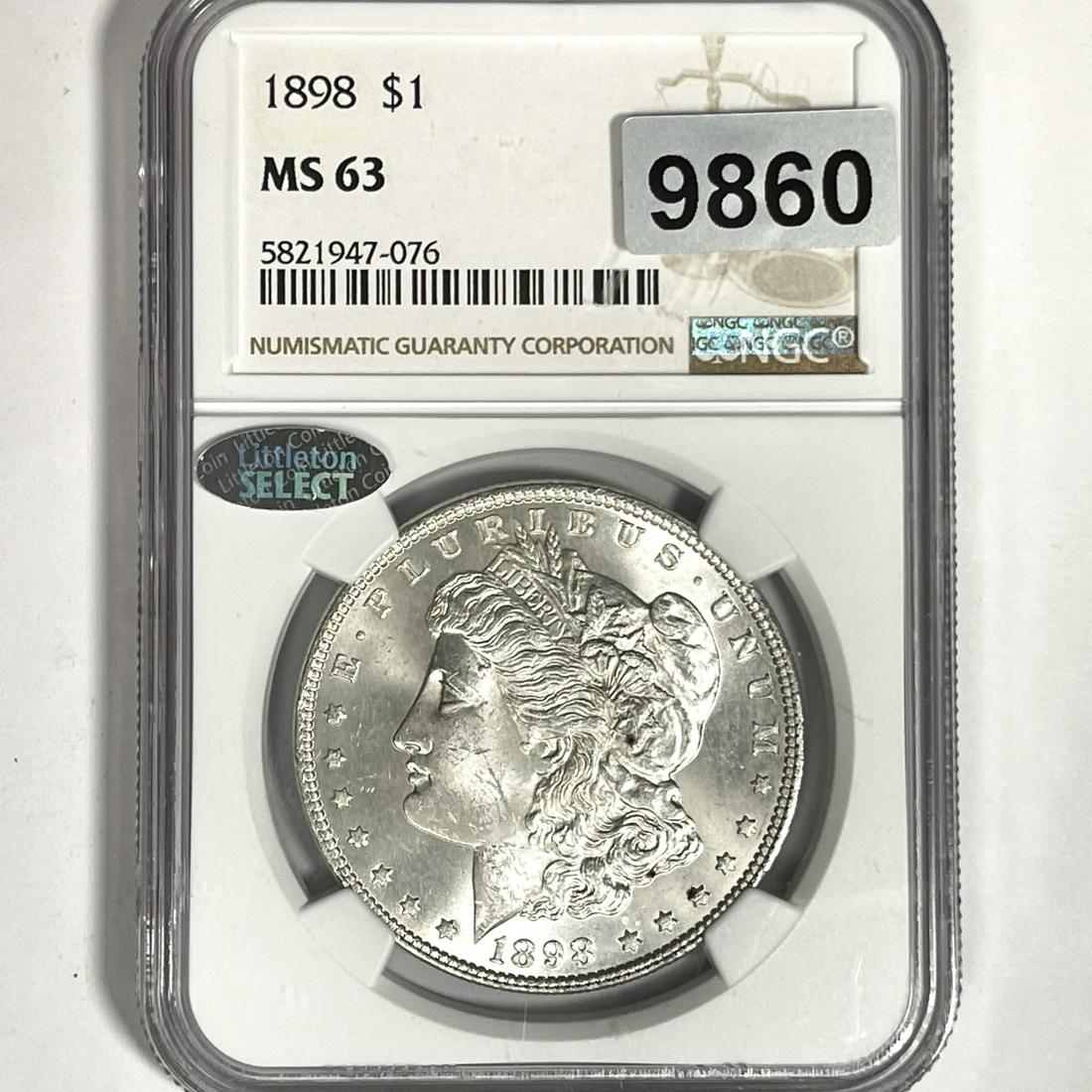 1898 Morgan Silver Dollar NGC-MS63 (1 of 2)