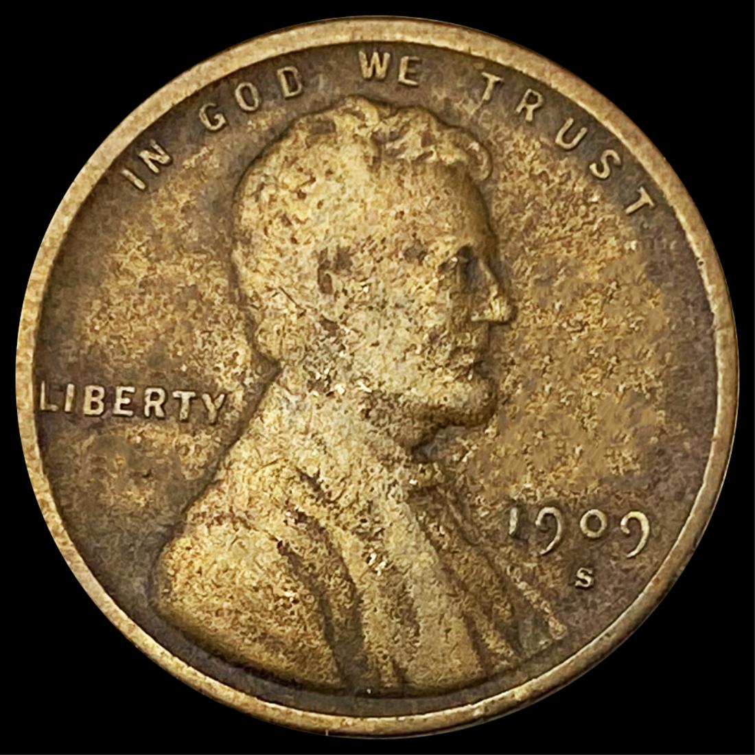 1909-S VDB Wheat Cent NEARLY UNCIRCULATED (1 of 2)