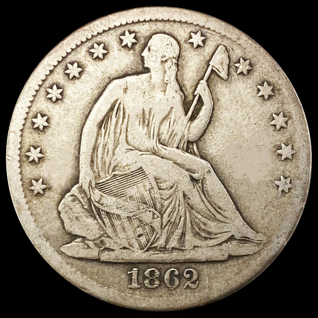 1862-S Seated Liberty Half Dollar NICELY CIRC (1 of 2)