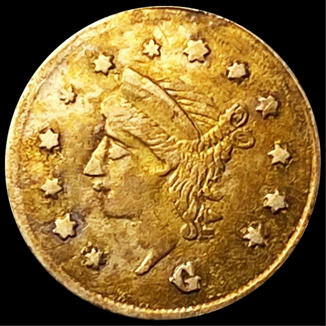 1867 Round California Gold Quarter UNCIRCULATED (1 of 2)