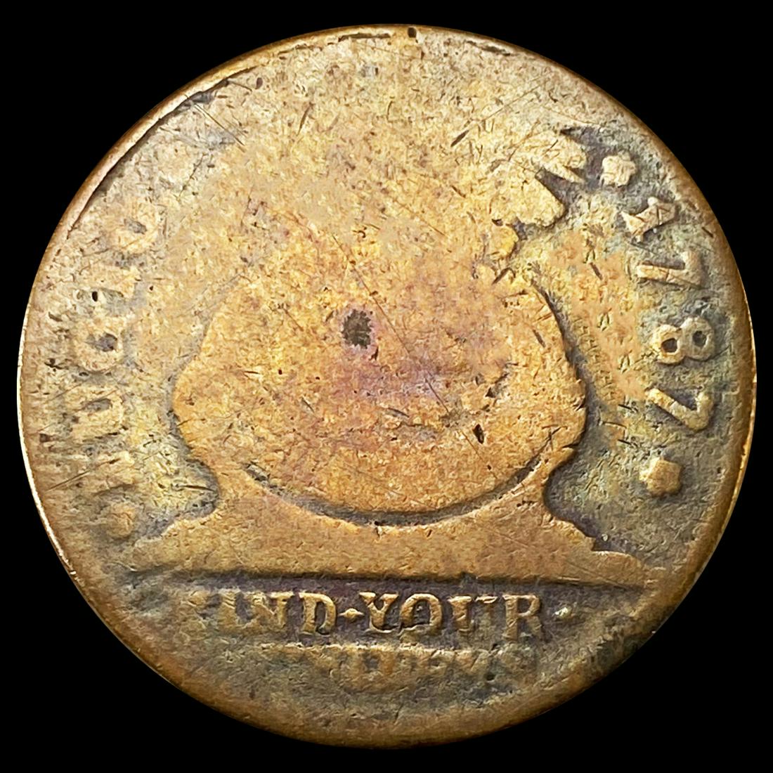 1787 US Fugio Coin, 4 Cinq NICELY CIRCULATED (1 of 2)