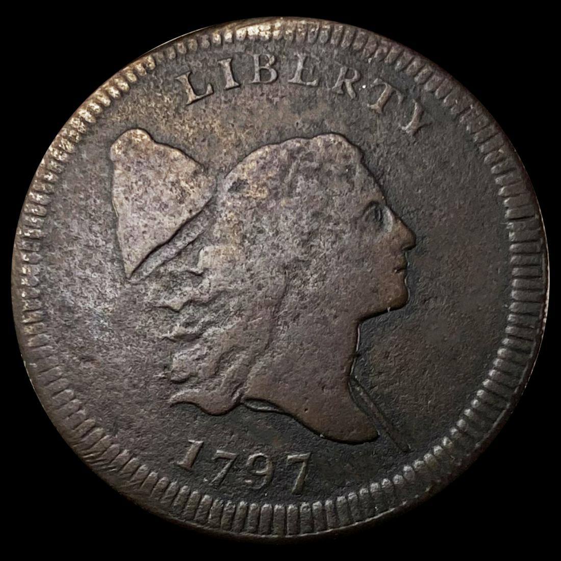 1797 Plain Edge Draped Bust Half Cent NICELY CIRC (1 of 2)