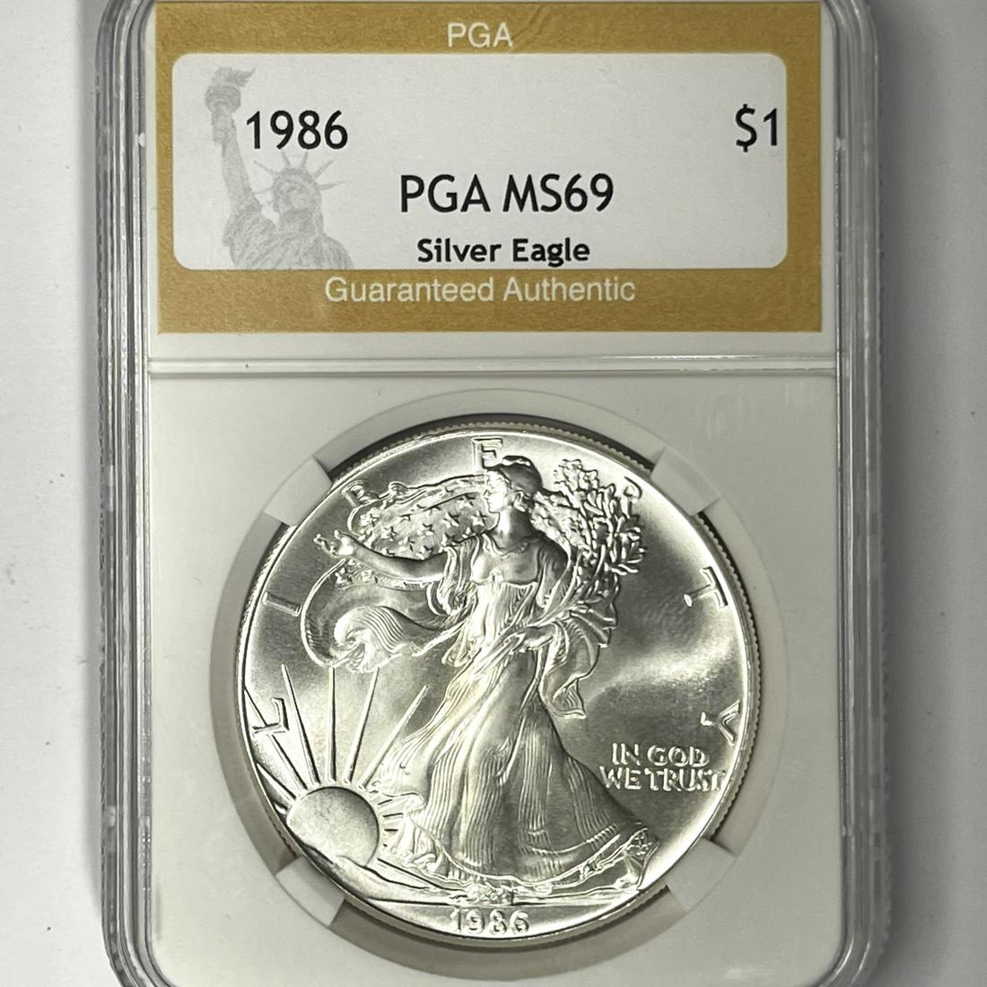 1986 Silver Eagle PGA-MS69: 1986 Silver Eagle PGA-MS69