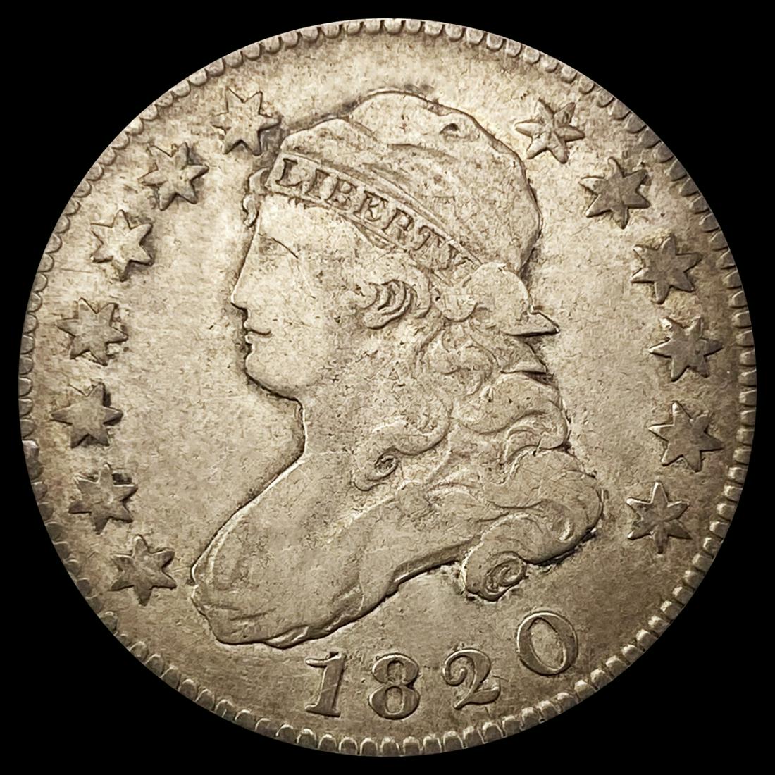 1820 Lrg 0 Capped Bust Quarter NICELY CIRCULATED (1 of 2)