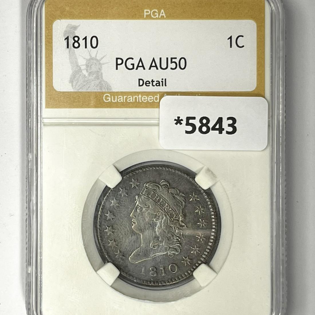1810 Classic Head Large Cent PGA-AU50 Detail (1 of 2)
