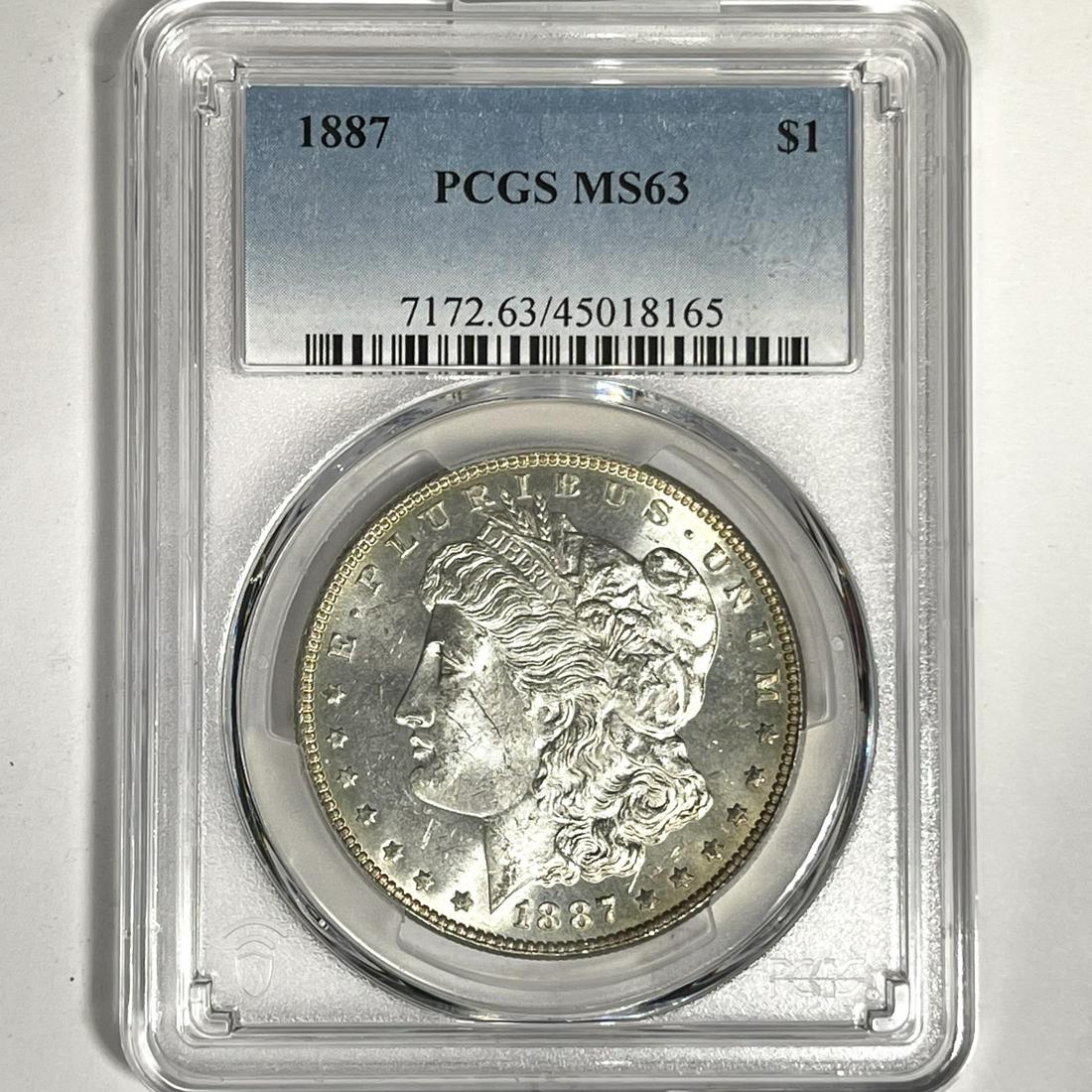 1887 Morgan Silver Dollar PCGS-MS63 (1 of 2)