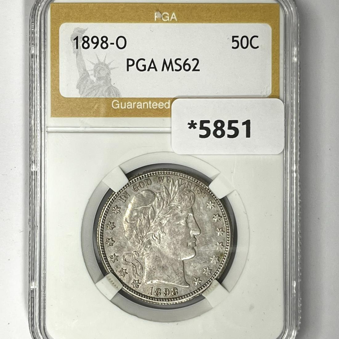 1898-O Barber Half Dollar PGA-MS62 (1 of 2)