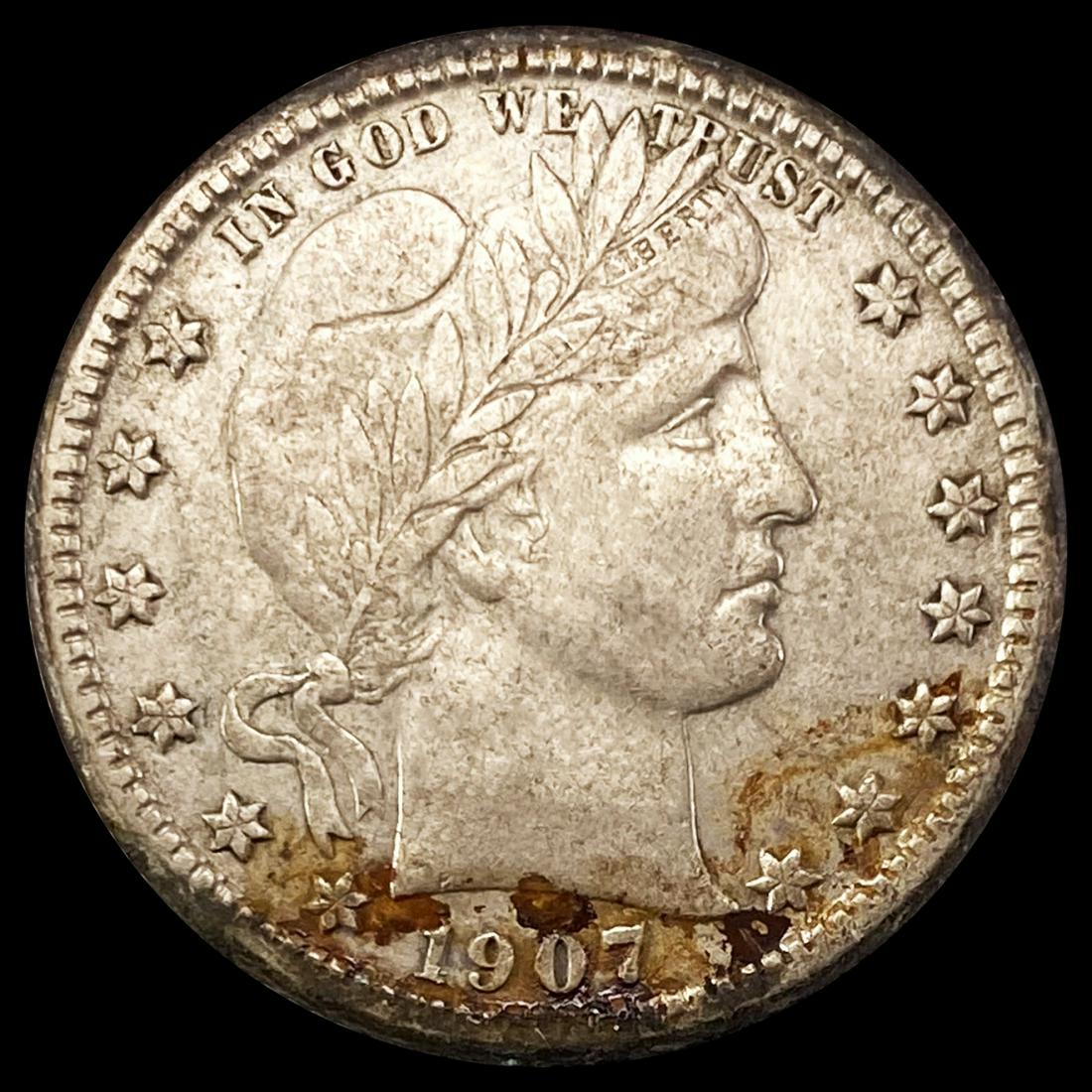 1907-O Barber Quarter CLOSELY UNCIRCULATED (1 of 2)