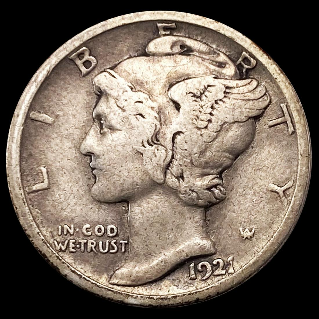 1921-D Mercury Dime ABOUT UNCIRCULATED (1 of 2)