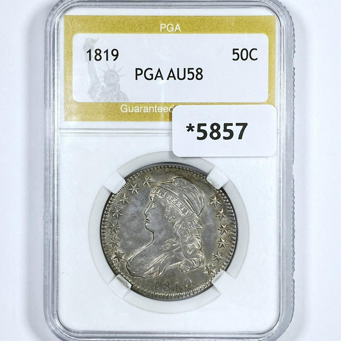 1819 Capped Bust Half Dollar PGA-AU58 (1 of 2)