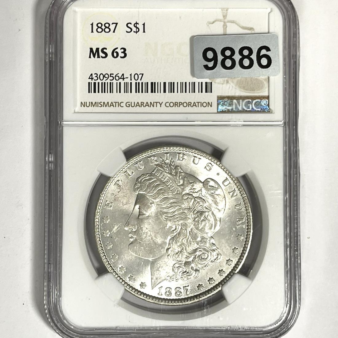 1887 Morgan Silver Dollar NGC-MS63 (1 of 2)