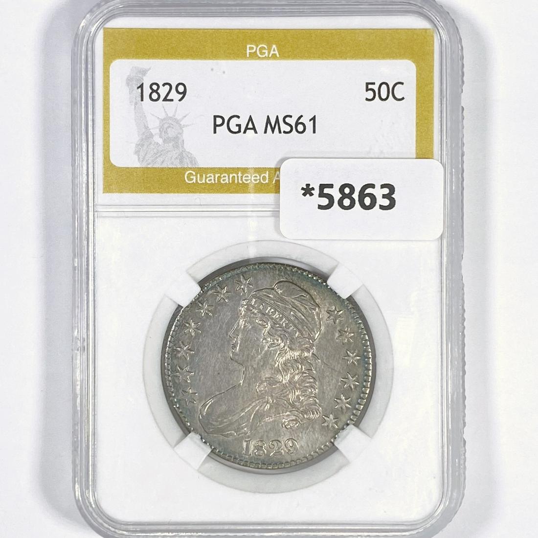 1829 Capped Bust Half Dollar PGA-MS61 (1 of 2)