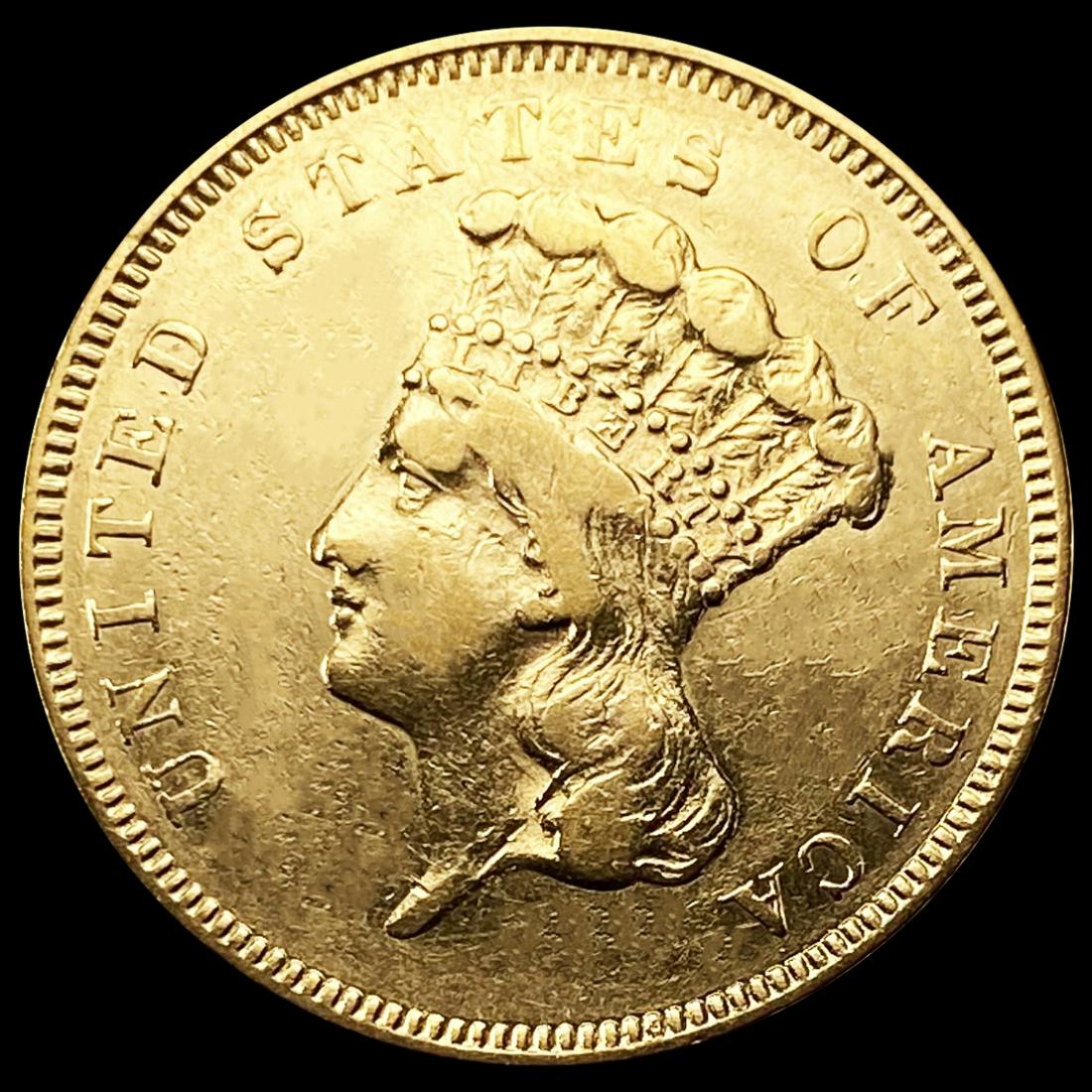 1855 $3 Gold Piece ABOUT UNCIRCULATED (1 of 2)