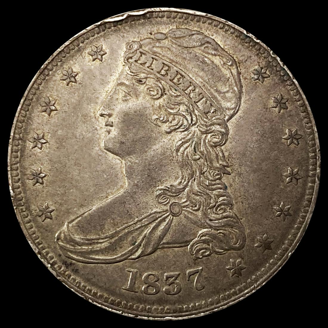 1837 Capped Bust Half Dollar NEARLY UNCIRCULATED (1 of 2)