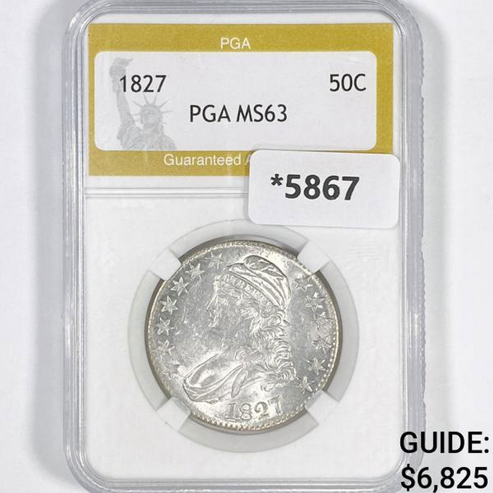 1827 Capped Bust Half Dollar PGA-MS63 (1 of 2)