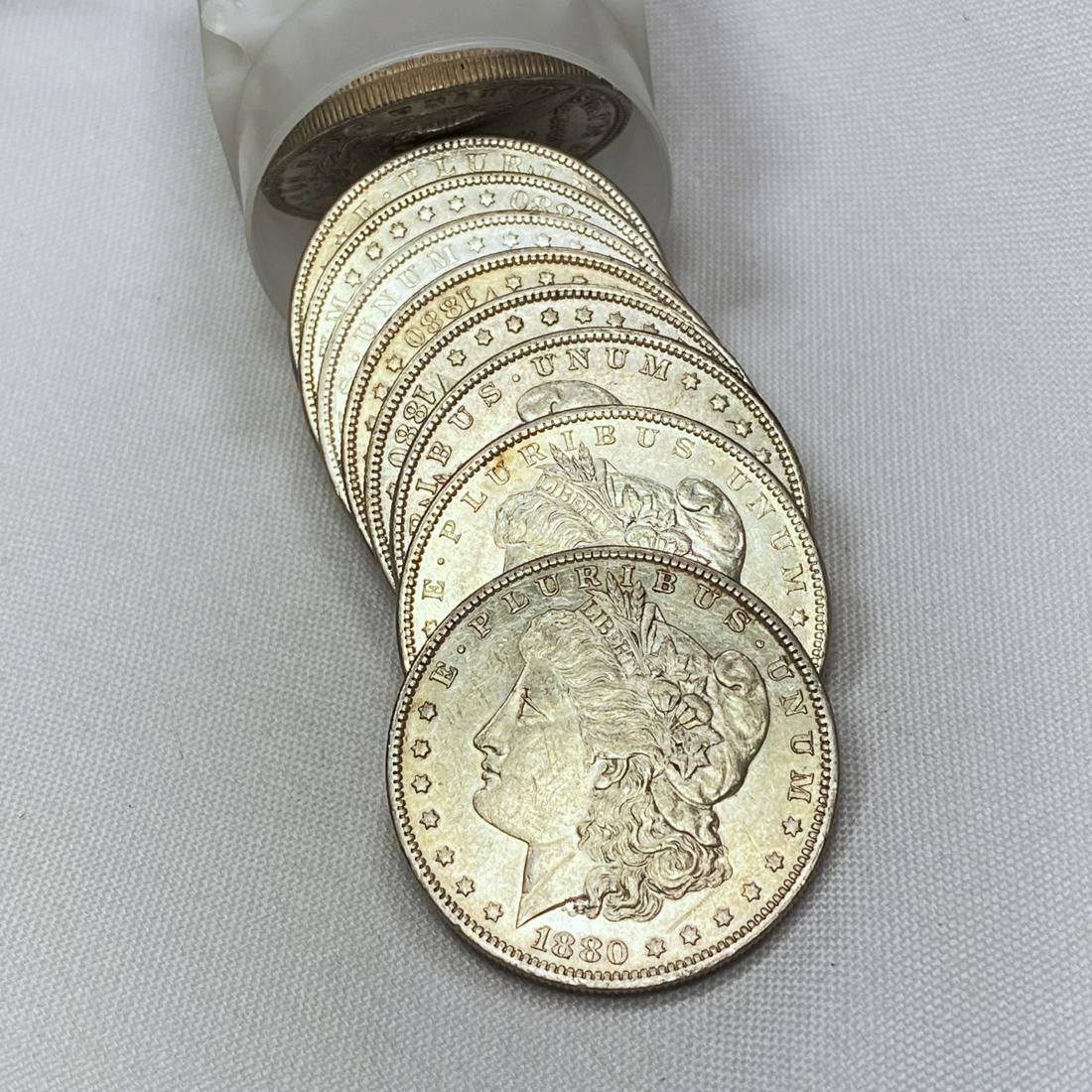 1880-O Morgan Silver Dollars Roll (20) - BU (1 of 4)