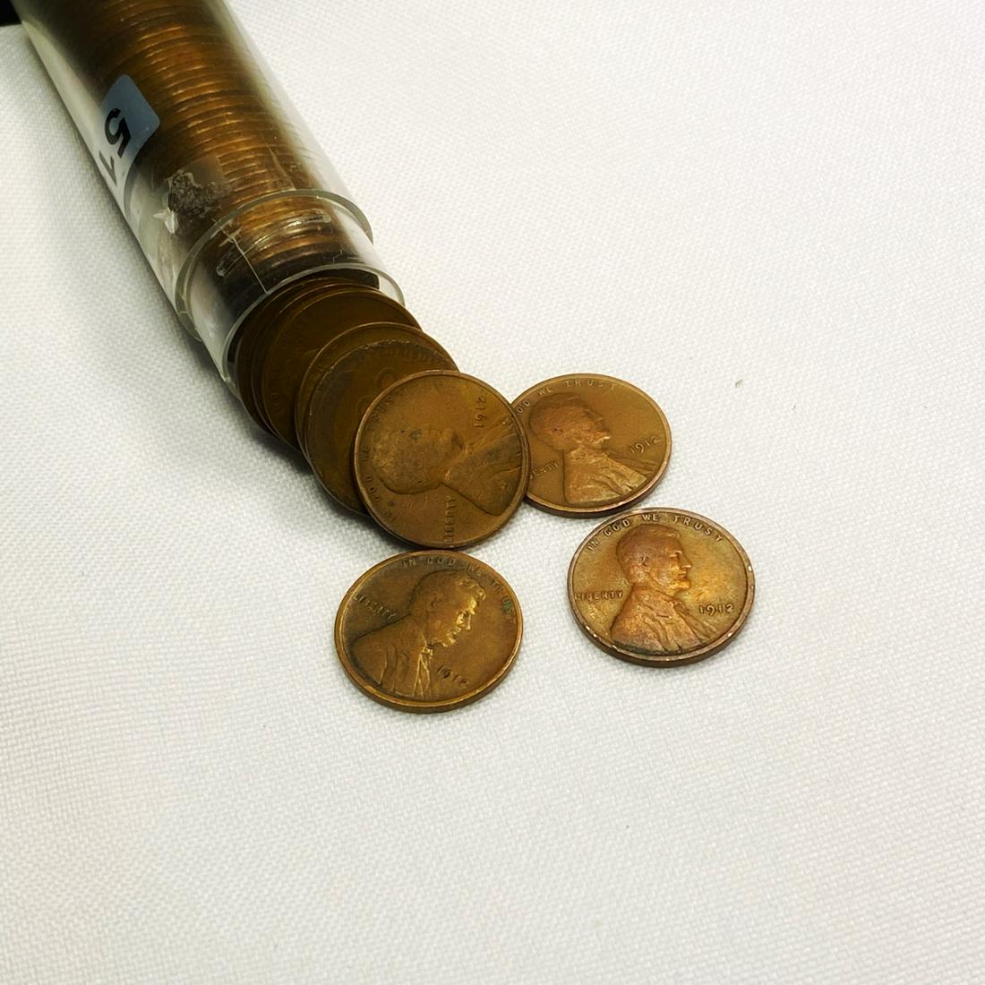 1912 Wheat Cent Roll (51) - (1 of 4)